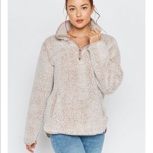 Sherpa sweater fleece pullover. WARM!!